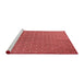 Sideview of Machine Washable Transitional Red Rug, wshpat2190rd