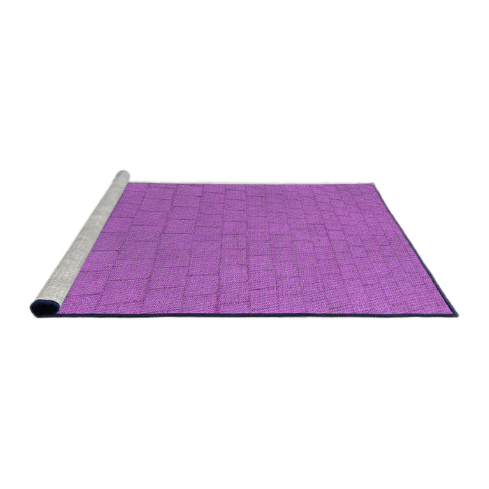 Sideview of Machine Washable Transitional Bright Neon Pink Purple Rug, wshpat2192pur