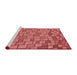 Sideview of Machine Washable Transitional Red Rug, wshpat2193rd