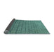 Thickness of Patterned Deep-Sea Green Rug, pat2194lblu