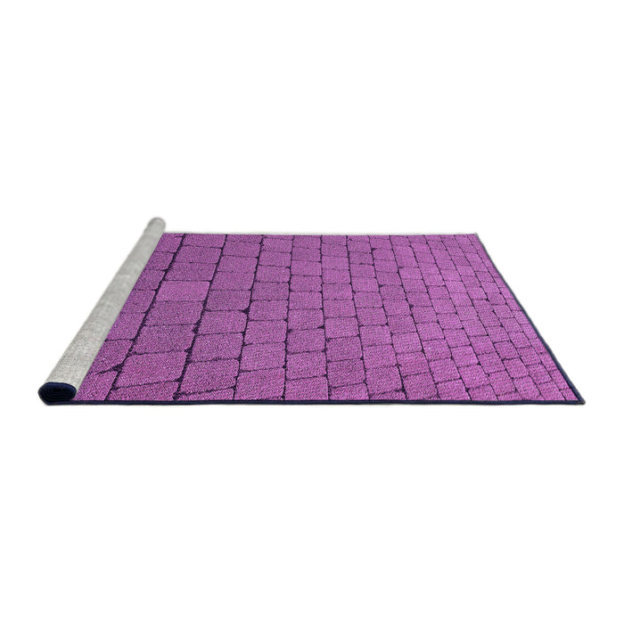 Sideview of Machine Washable Transitional Dark Orchid Purple Rug, wshpat2194pur