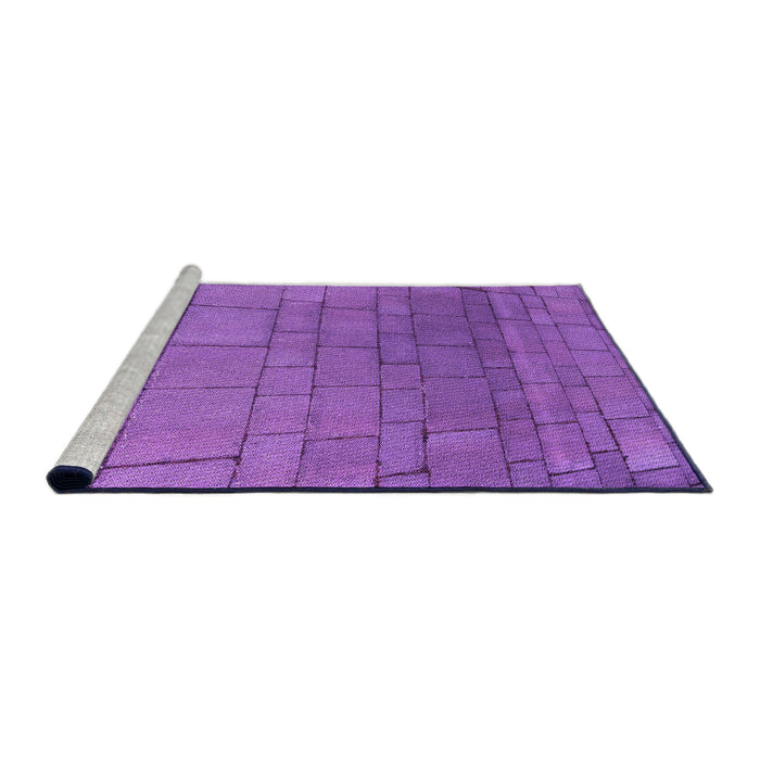 Sideview of Machine Washable Transitional Purple Rug, wshpat2195pur