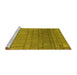 Sideview of Machine Washable Transitional Dark Yellow Green Rug, wshpat2195yw