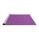 Sideview of Machine Washable Transitional Dark Orchid Purple Rug, wshpat2196pur