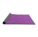 Thickness of Patterned Dark Orchid Purple Rug, pat2196pur