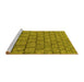 Sideview of Machine Washable Transitional Dark Yellow Green Rug, wshpat2198yw