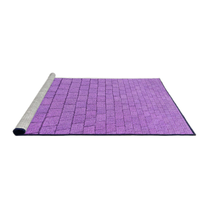Sideview of Machine Washable Transitional Violet Purple Rug, wshpat2199pur