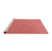 Sideview of Machine Washable Transitional Ruby Red Rug, wshpat2199rd