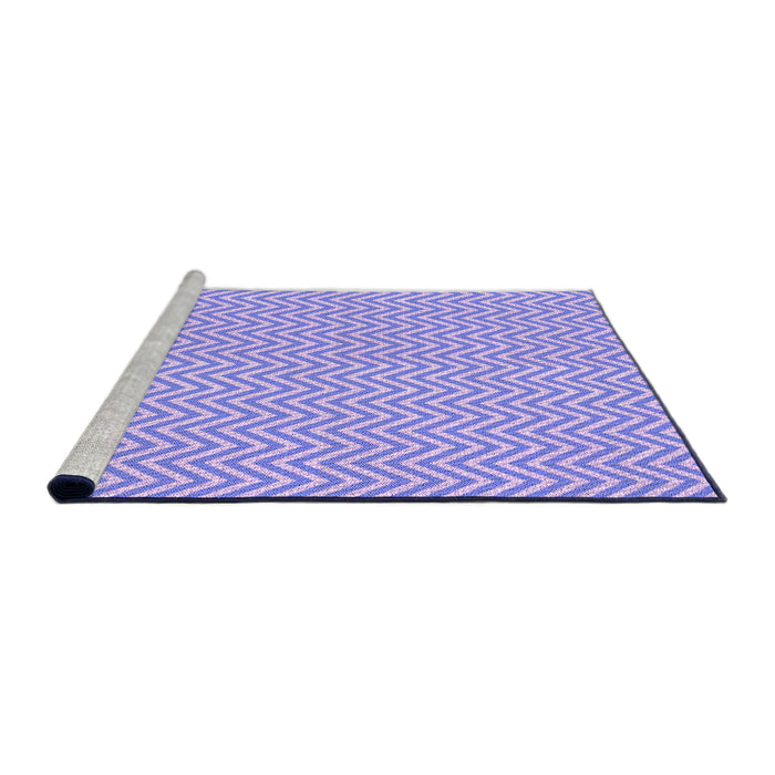 Sideview of Machine Washable Transitional Light Slate Blue Rug, wshpat22pur