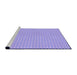 Sideview of Machine Washable Transitional Light Slate Blue Rug, wshpat22pur