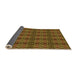 Thickness of Patterned Caramel Brown Rug, pat220org