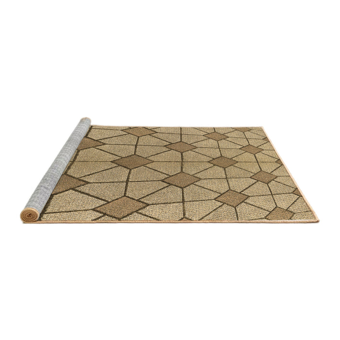 Sideview of Machine Washable Transitional Light Brown Rug, wshpat2200brn