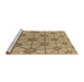 Sideview of Machine Washable Transitional Light Brown Rug, wshpat2200brn