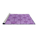 Sideview of Machine Washable Transitional Violet Purple Rug, wshpat2200pur