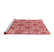 Sideview of Machine Washable Transitional Light Coral Pink Rug, wshpat2200rd