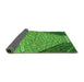 Thickness of Patterned Green Rug, pat2201grn