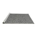 Sideview of Machine Washable Transitional Grey Gray Rug, wshpat2202gry