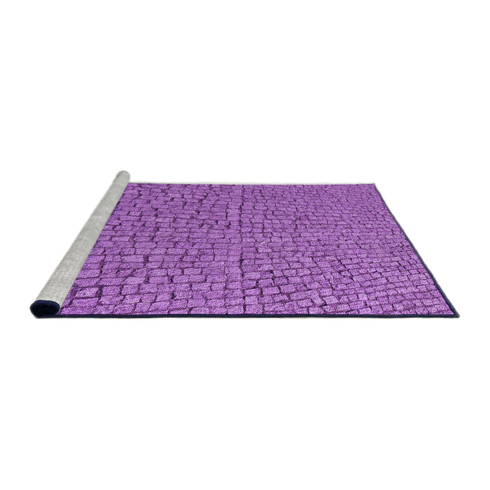Sideview of Machine Washable Transitional Purple Rug, wshpat2202pur