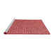 Sideview of Machine Washable Transitional Red Rug, wshpat2202rd