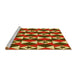 Sideview of Machine Washable Transitional Metallic Gold Rug, wshpat2203yw