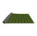 Thickness of Patterned Dark Lime Green Rug, pat2204grn