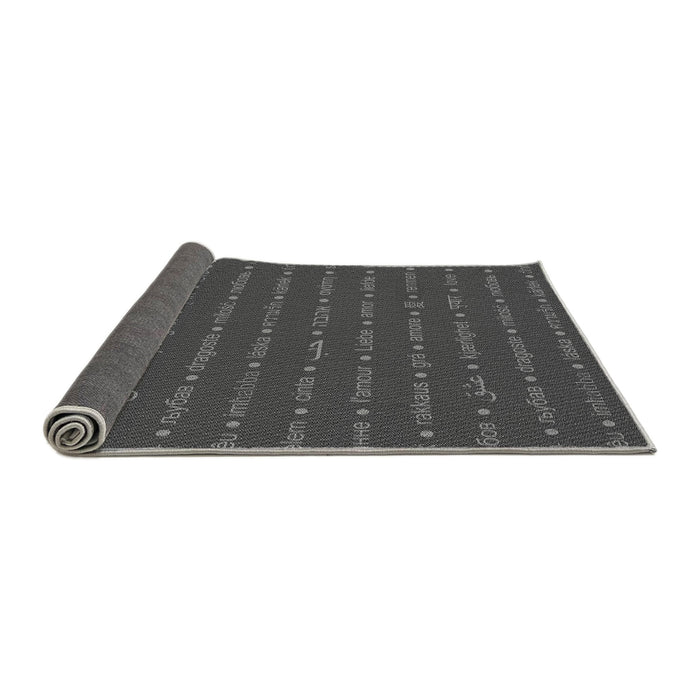 Thickness of Patterned Smokey Gray Rug, pat2204gry