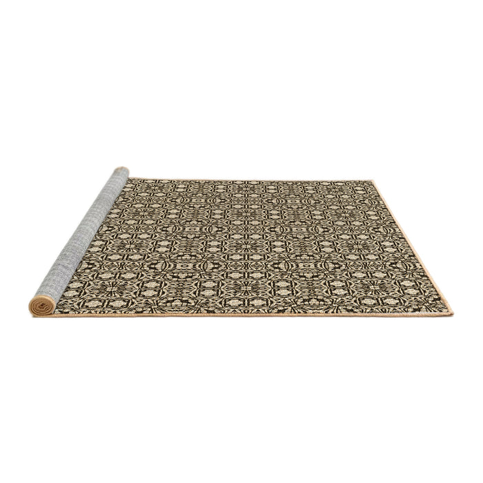 Sideview of Machine Washable Transitional Bakers Brown Rug, wshpat2205brn