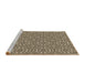 Sideview of Machine Washable Transitional Bakers Brown Rug, wshpat2205brn