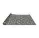 Thickness of Patterned Dark Gray Black Rug, pat2205gry