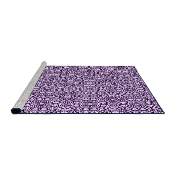 Sideview of Machine Washable Transitional Purple Rug, wshpat2205pur