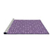 Sideview of Machine Washable Transitional Purple Rug, wshpat2205pur