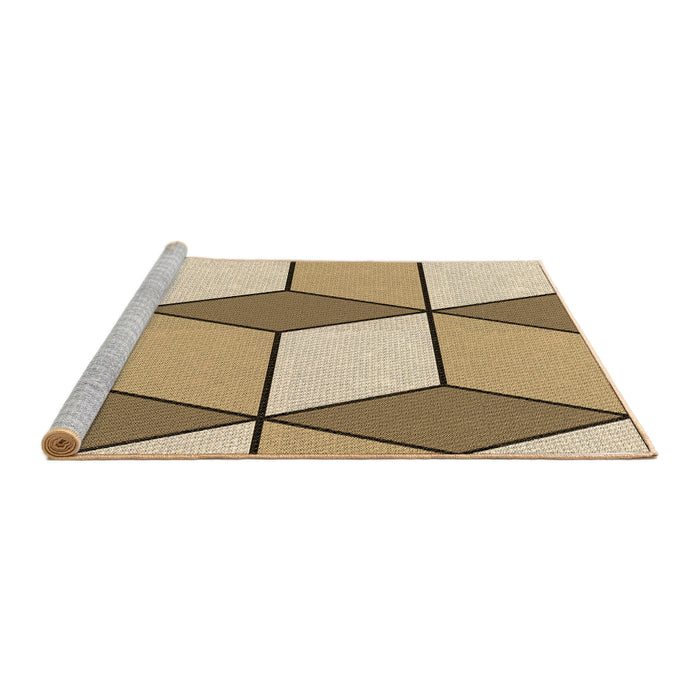 Sideview of Machine Washable Transitional Light Brown Rug, wshpat2206brn