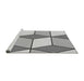 Sideview of Machine Washable Transitional Gray Rug, wshpat2206gry