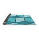 Thickness of Patterned Light Sea Green Rug, pat2206lblu