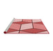 Sideview of Machine Washable Transitional Red Rug, wshpat2206rd