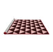 Sideview of Machine Washable Transitional Night Red Rug, wshpat2207rd