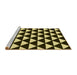 Sideview of Machine Washable Transitional Metallic Gold Rug, wshpat2207yw