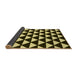 Thickness of Patterned Metallic Gold Rug, pat2207yw