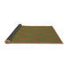 Thickness of Patterned Mahogany Brown Rug, pat2209brn