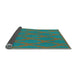 Thickness of Patterned Dark Turquoise Green Rug, pat2209lblu