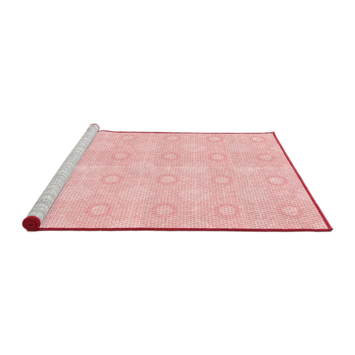 Sideview of Machine Washable Transitional Pastel Red Pink Rug, wshpat2210rd