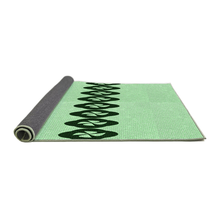 Thickness of Patterned Mint Green Rug, pat2211grn