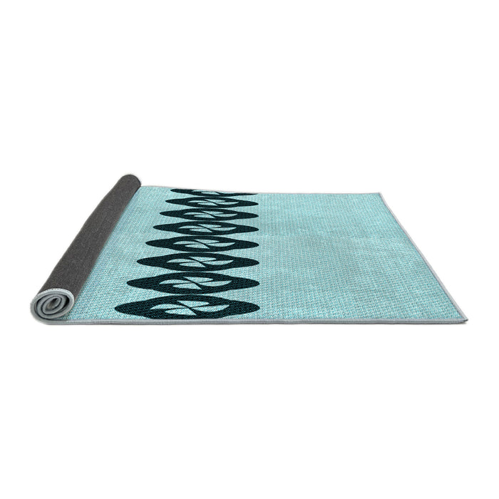 Thickness of Patterned Electric Blue Rug, pat2211lblu