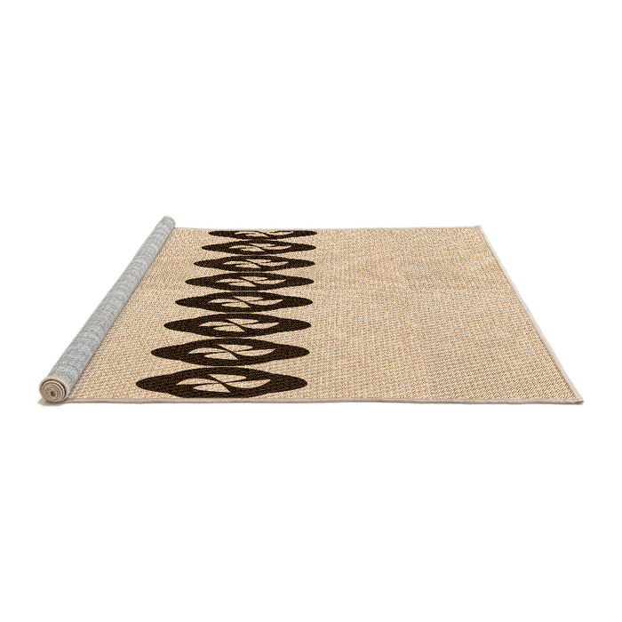 Sideview of Machine Washable Transitional Bronze Brown Rug, wshpat2211org