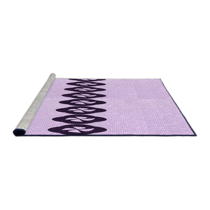 Sideview of Machine Washable Transitional Lilac Purple Rug, wshpat2211pur