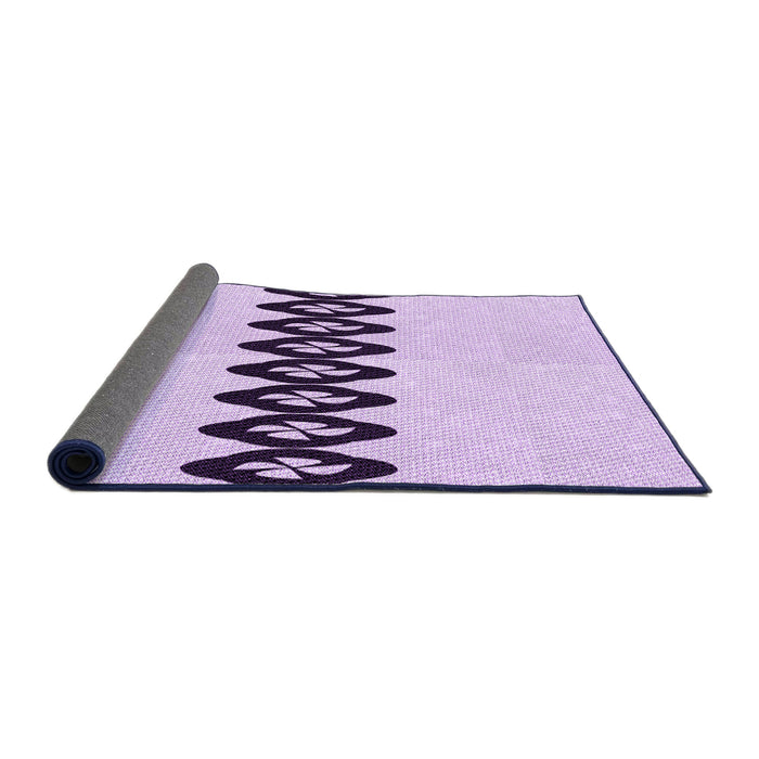 Thickness of Patterned Lilac Purple Rug, pat2211pur