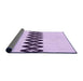 Thickness of Patterned Lilac Purple Rug, pat2211pur