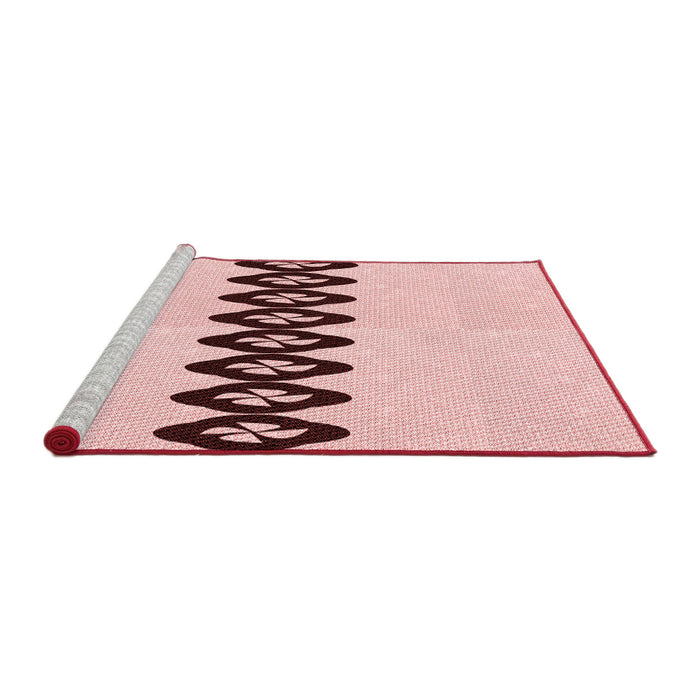 Sideview of Machine Washable Transitional Pink Rug, wshpat2211rd