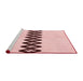 Sideview of Machine Washable Transitional Pink Rug, wshpat2211rd