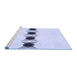 Sideview of Machine Washable Transitional Lavender Blue Rug, wshpat2212blu